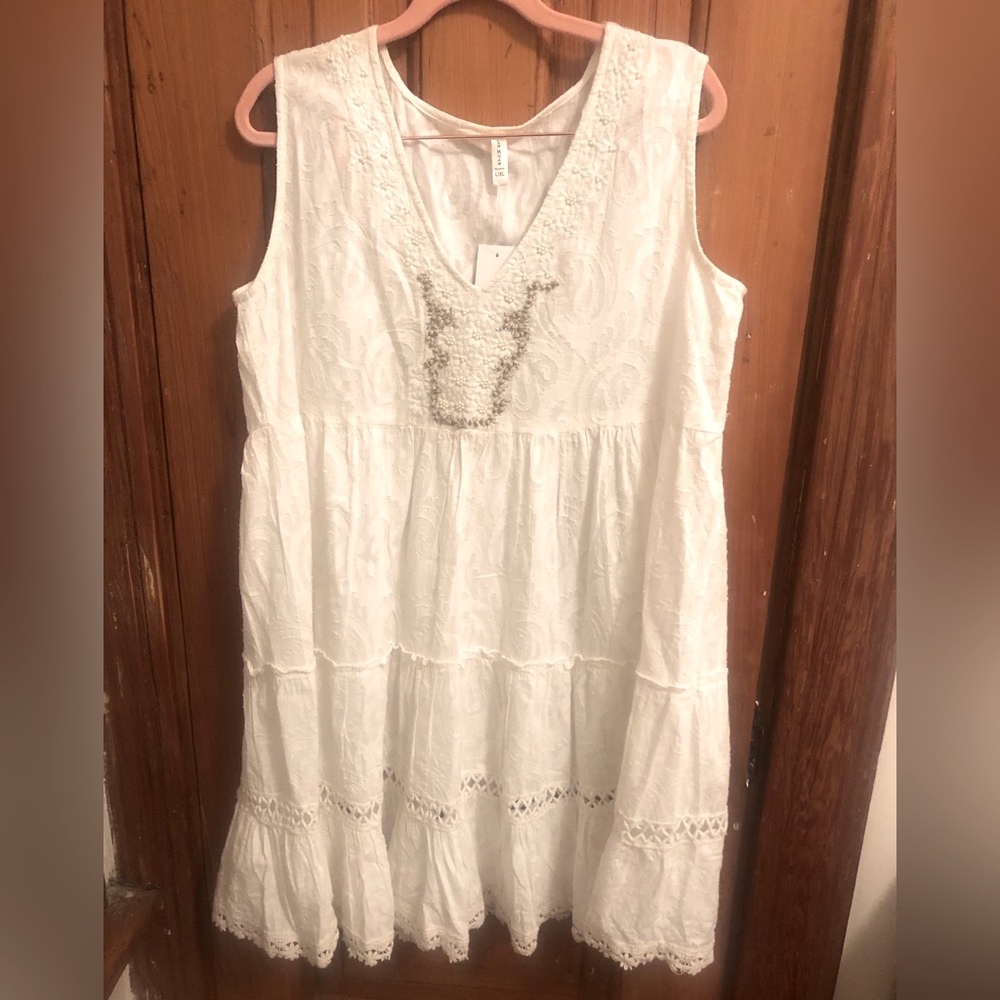 White eyelet La Moda dress